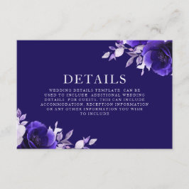 Einzelheiten zu Hochzeiten der bezauberten Blue Na Begleitkarte