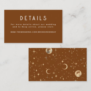 Einzelheiten zu Hochzeiten in Gold Foil Stars Begleitkarte