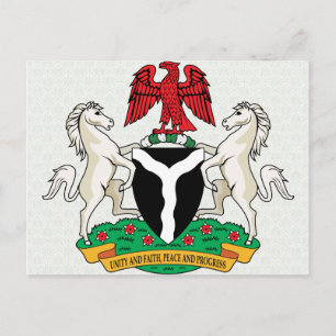 Einzelheiten zum Nigerianischen Wappen Postkarte