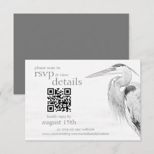 Einzelheiten zum QR-Code für Hochzeitsskizzen und RSVP Karte