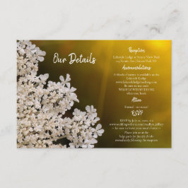Einzelheiten zur Hochzeit von Königin Anne's Lace- Begleitkarte