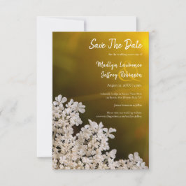 Einzelheiten zur Hochzeit von Königin Anne's Lace- Save The Date