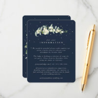 Einzelheiten zur Hochzeit von Navy Snowberry+Eucal
