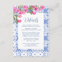 Einzelheiten zur Hochzeit von Santorini Greece Wat Begleitkarte