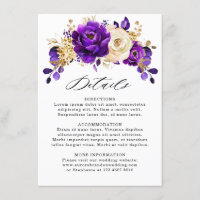Einzelheiten zur Royal Lila Violet Gold Botanische