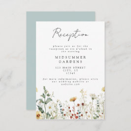 Einzelheiten zur Sommerhochzeit in der Wildblume Begleitkarte