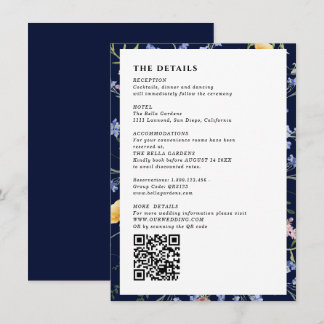 Einzelheiten zur Wildblume von Aquarellfarben und  Begleitkarte