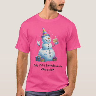 Einzelkind-Geburtstags-Hauptcharakter-Design T-Shirt