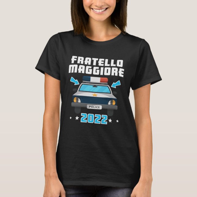Einzelkind Siblings Son Police 2022 Big Brother T-Shirt (Vorderseite)