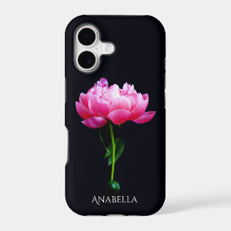 Einzelne elegante rosa Pfingstrose personalisieren