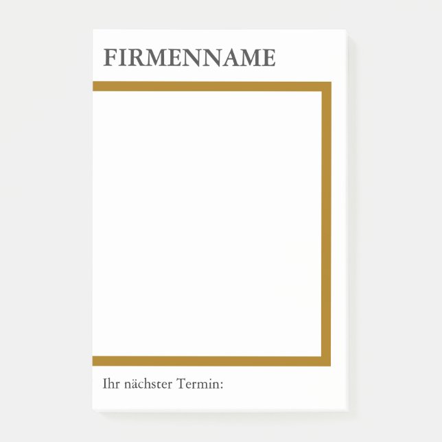Einzelne Haftnotizen Post-it Klebezettel (Vorderseite)