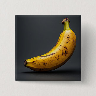 Einzelne isolierte Banane und ihr Schatten Button