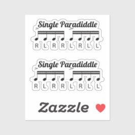 einzelne Paradiddle-Aufkleber Aufkleber