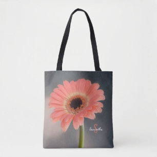 Einzelne rosa Gerbera-Tragetasche