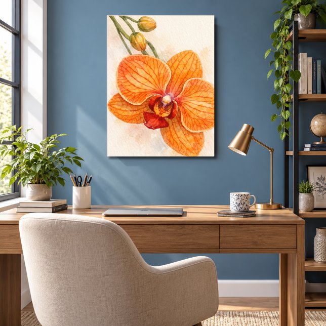 Einzelne Schmetterlings-Orchidee Botanisch Poster (Von Creator hochgeladen)