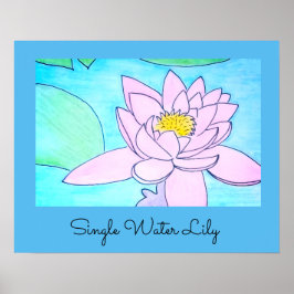 Einzelne Seerose Poster