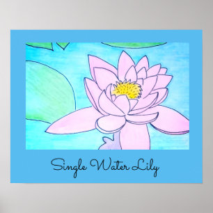 Einzelne Seerose  Poster