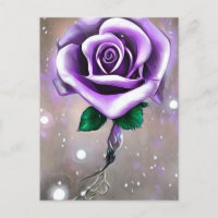 Einzelne violette Rose