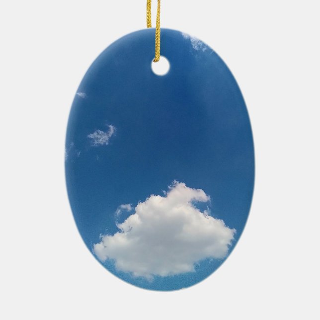 Einzelne Wolke Keramik Ornament (Hinten)