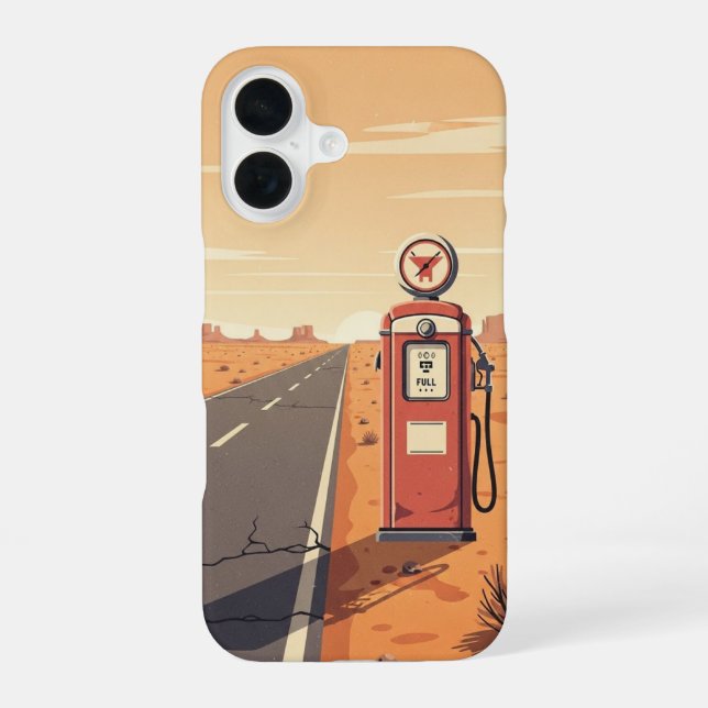 Einzelne Zapfsäule stoppt iPhone 16 Hülle (Rückseite)