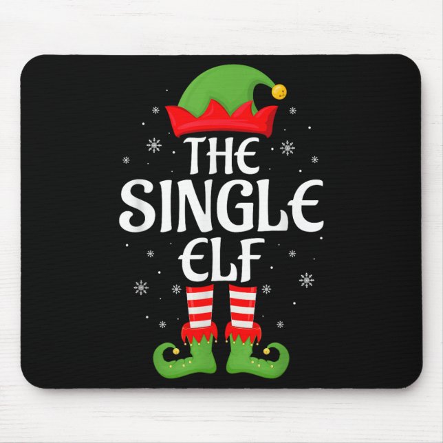 Einzelner Elf Xmas Familien-Matching-Elf-Squad Wei Mousepad (Vorne)
