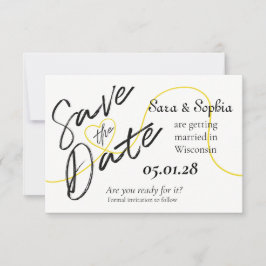 Einzelner Goldfaden Save the Date