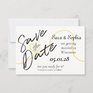 Einzelner Goldfaden Save the Date