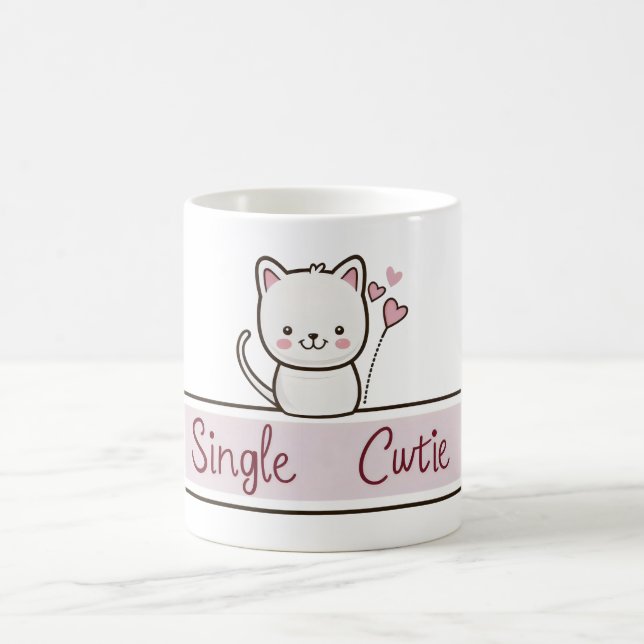 Einzelner Süßer Kater Kaffeetasse (Mittel)