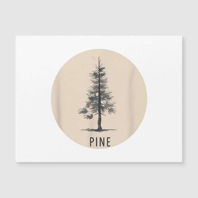 Einzelnes-Kiefernbaum-Outfit Magnetkarte (Vorderseite)