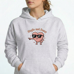 Einzelnes Leben Lustiger Retro-Herz-Pullover-Hoodi Hoodie