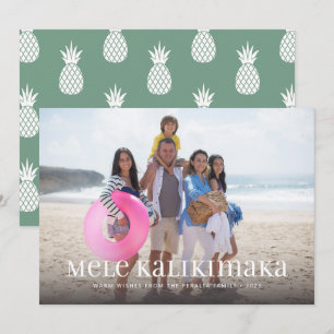 Einzelnes Mele Kalikimaka-Foto Feiertagskarte
