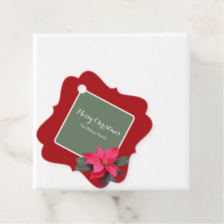 Einzelnes Weihnachtsstern-Design mit anpassbarem T Geschenkanhänger