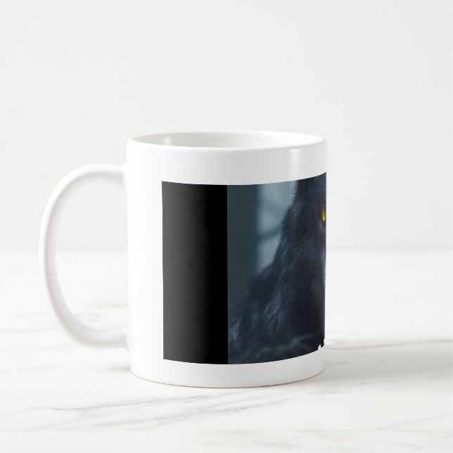 Einzelwolf-Design Kaffeetasse (Links)