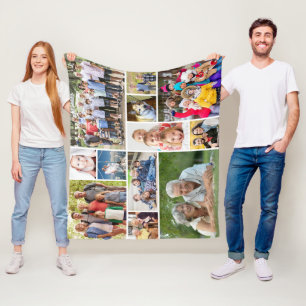 Einzigartig 12 Foto Collage Minimalistisch Einfach Fleecedecke