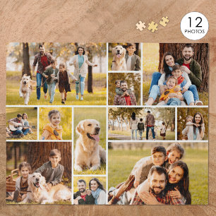 Einzigartig 12 Foto Collage Minimalistisch Einfach Puzzle
