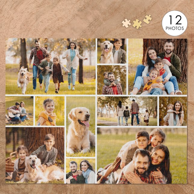 Einzigartig 12 Foto Collage Minimalistisch Einfach Puzzle (Von Creator hochgeladen)