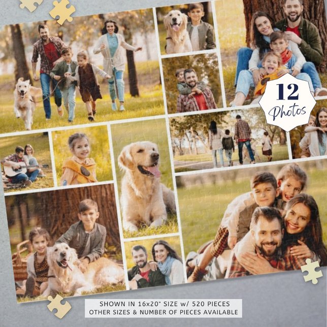 Einzigartig 12 Foto Collage Minimalistisch Einfach Puzzle (Von Creator hochgeladen)