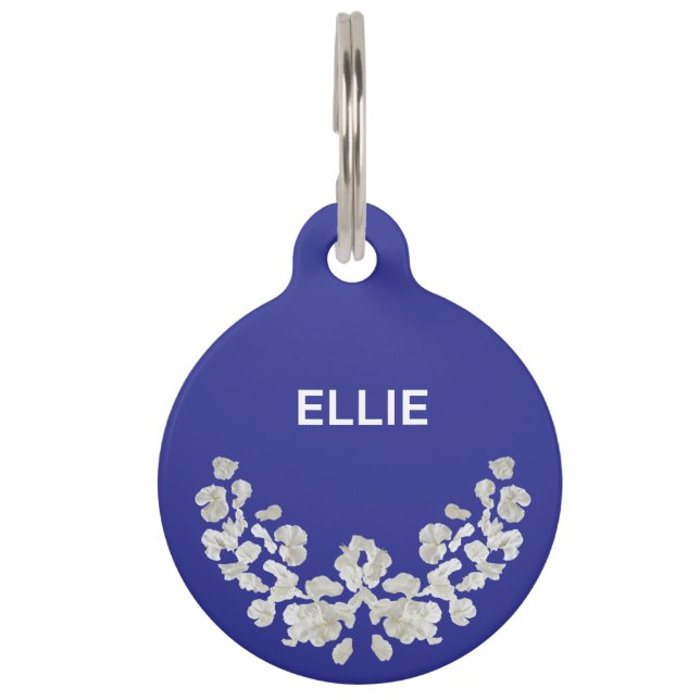 Einzigartig Anpassbar Mit Blumen Haustiermarke (Vorderseite)