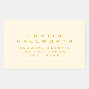 Einzigartig aussehendes Gold und Mandeln Rechteckiger Aufkleber