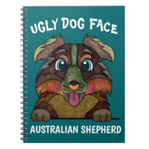 Einzigartig australische Shepherd hässliches Hunde Notizblock