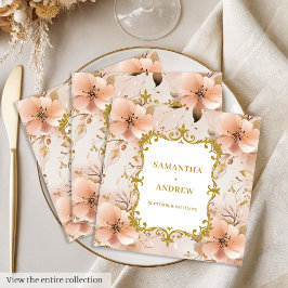 Einzigartig Blush Gold Boho Wedding Napkins Serviette