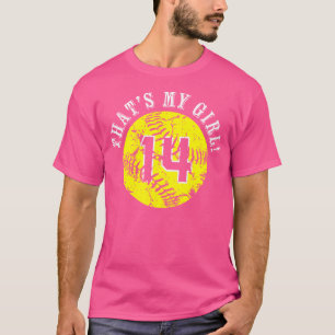 Einzigartig, das ist meine Girl 14 Softball Player T-Shirt