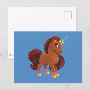 Einzigartig die Stehende Stolz des Einhorns Postkarte