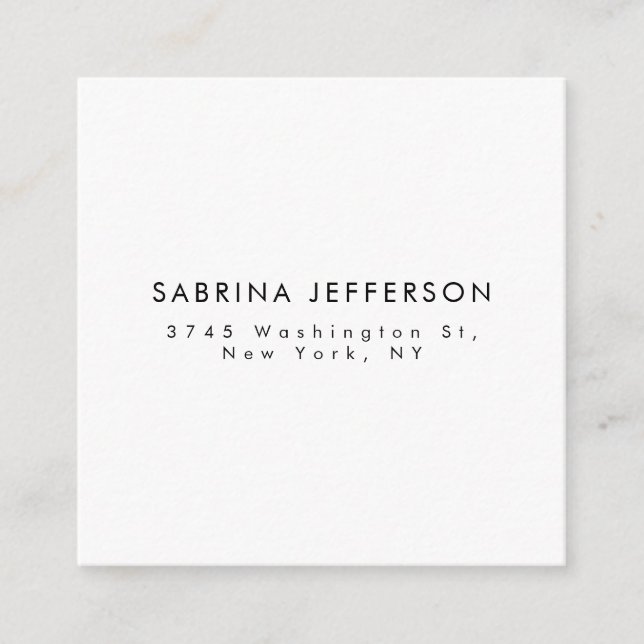 Einzigartig Elegant Schlicht Einfach Minimalistisc Begleitkarte (Vorderseite)