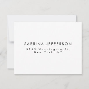 Einzigartig Elegant Schlicht Einfach Minimalistisc RSVP Karte