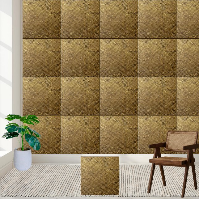 Einzigartig Glamour Modern Gold Sparkone Fliese (Unique Glamorous Modern Gold Sparkle Ceramic Tile)