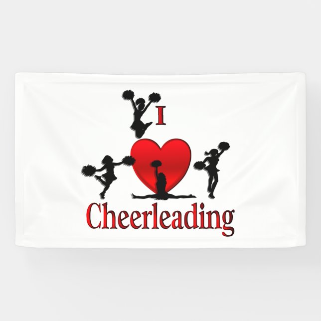 Einzigartig I Herz Cheerleader Banner (Horizontal)