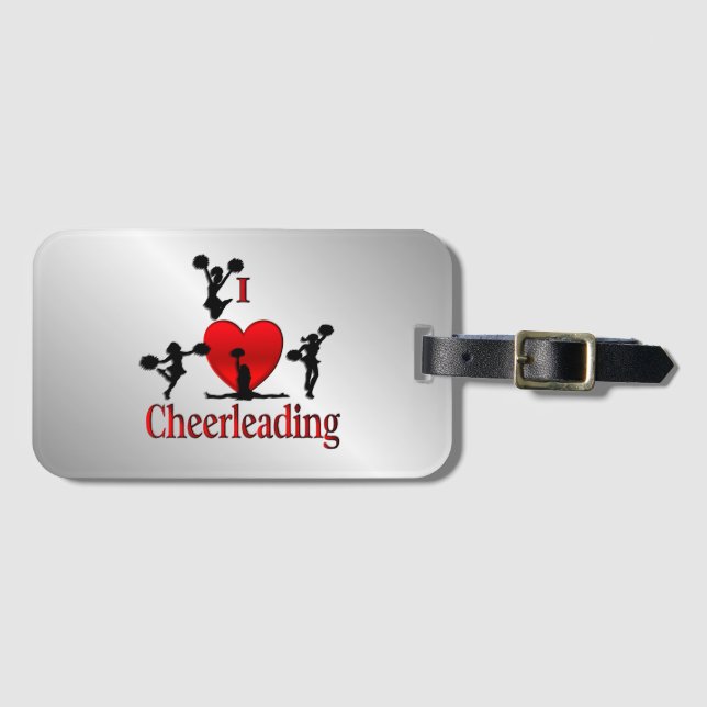 Einzigartig I Herz Cheerleader Gepäckanhänger (Vorderseite (Horizontal))