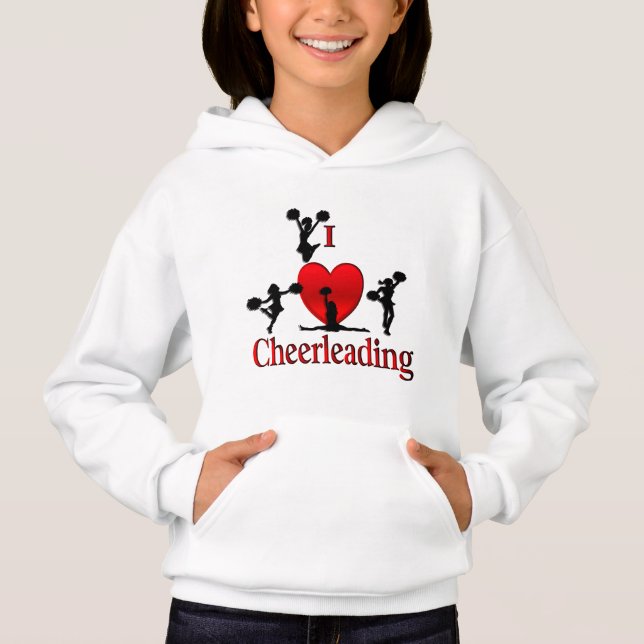 Einzigartig I Herz Cheerleader Hoodie (Vorderseite)