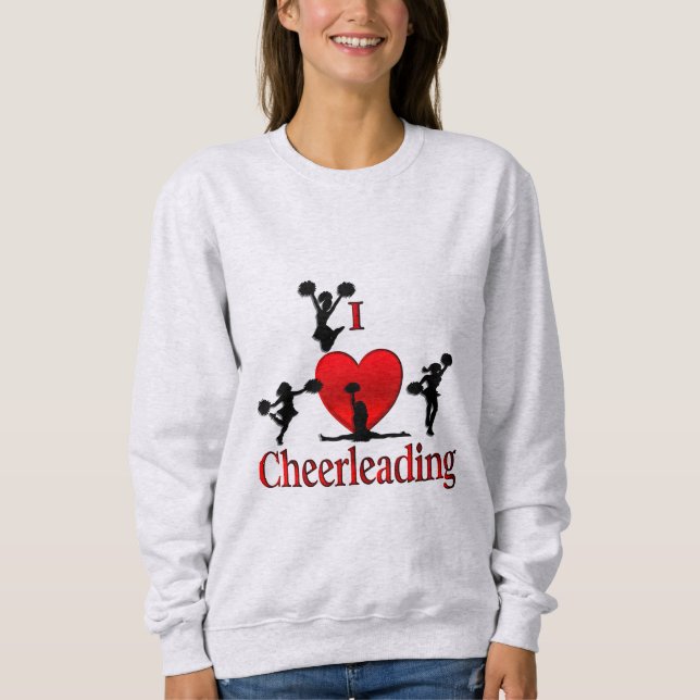 Einzigartig I Herz Cheerleader Sweatshirt (Vorderseite)